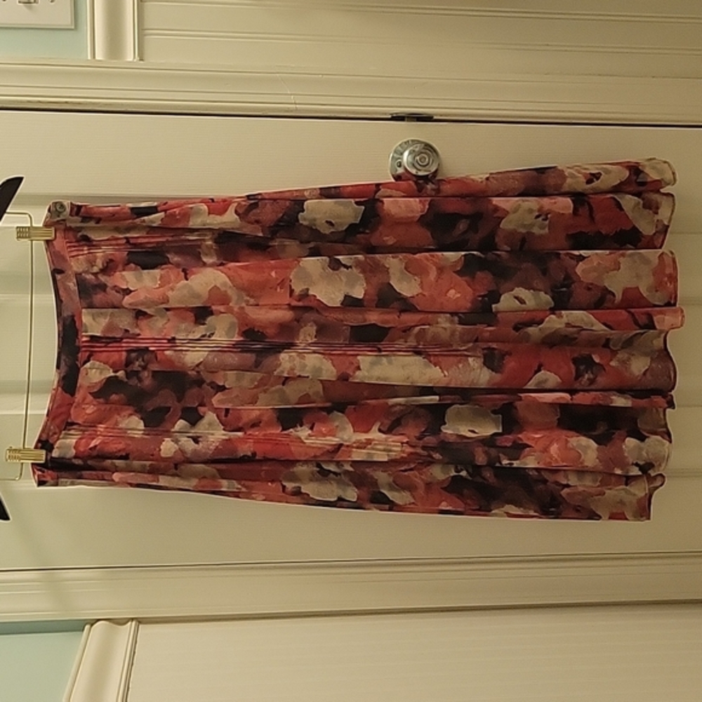 Pink, multi-colored long skirt, Jones New York, size 6